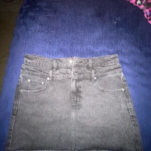 Ksubi Black Denim Skirt